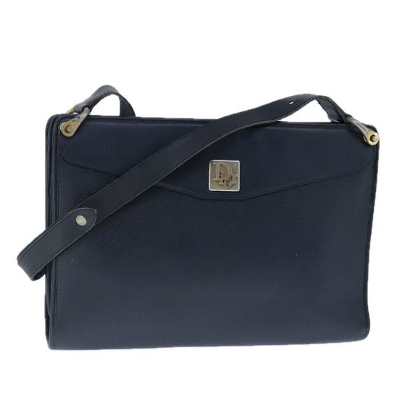 DIOR Shoulder Bag Leather Navy - Picture 1 of 16